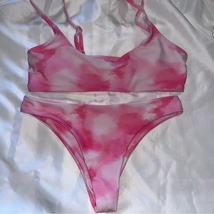 2 piece tie dye bathing suit